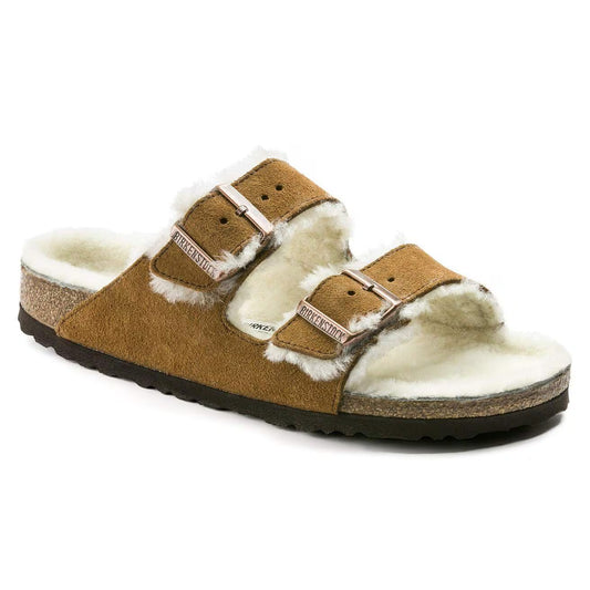 BIRKENSTOCK - Sandale fourée ARIZONA - Suède - Mink
