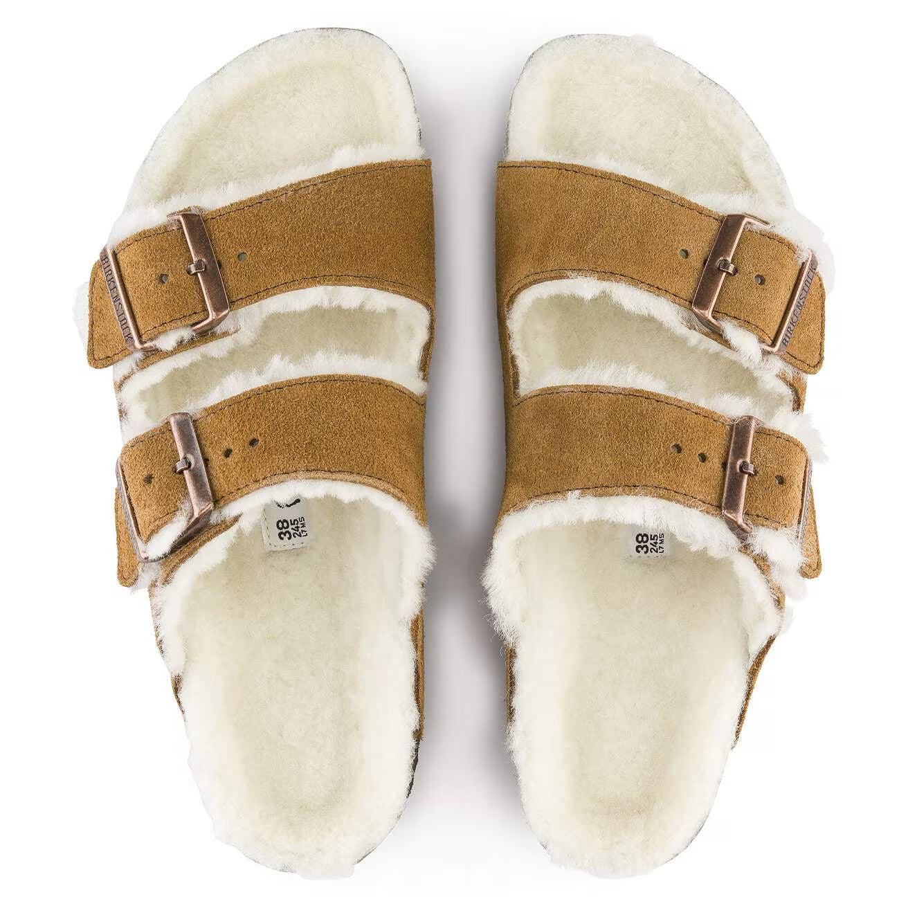 BIRKENSTOCK - Sandale fourée ARIZONA - Suède - Mink