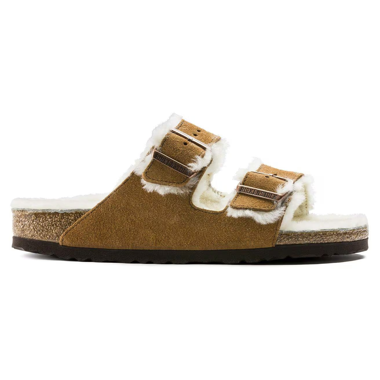 BIRKENSTOCK - Sandale fourée ARIZONA - Suède - Mink