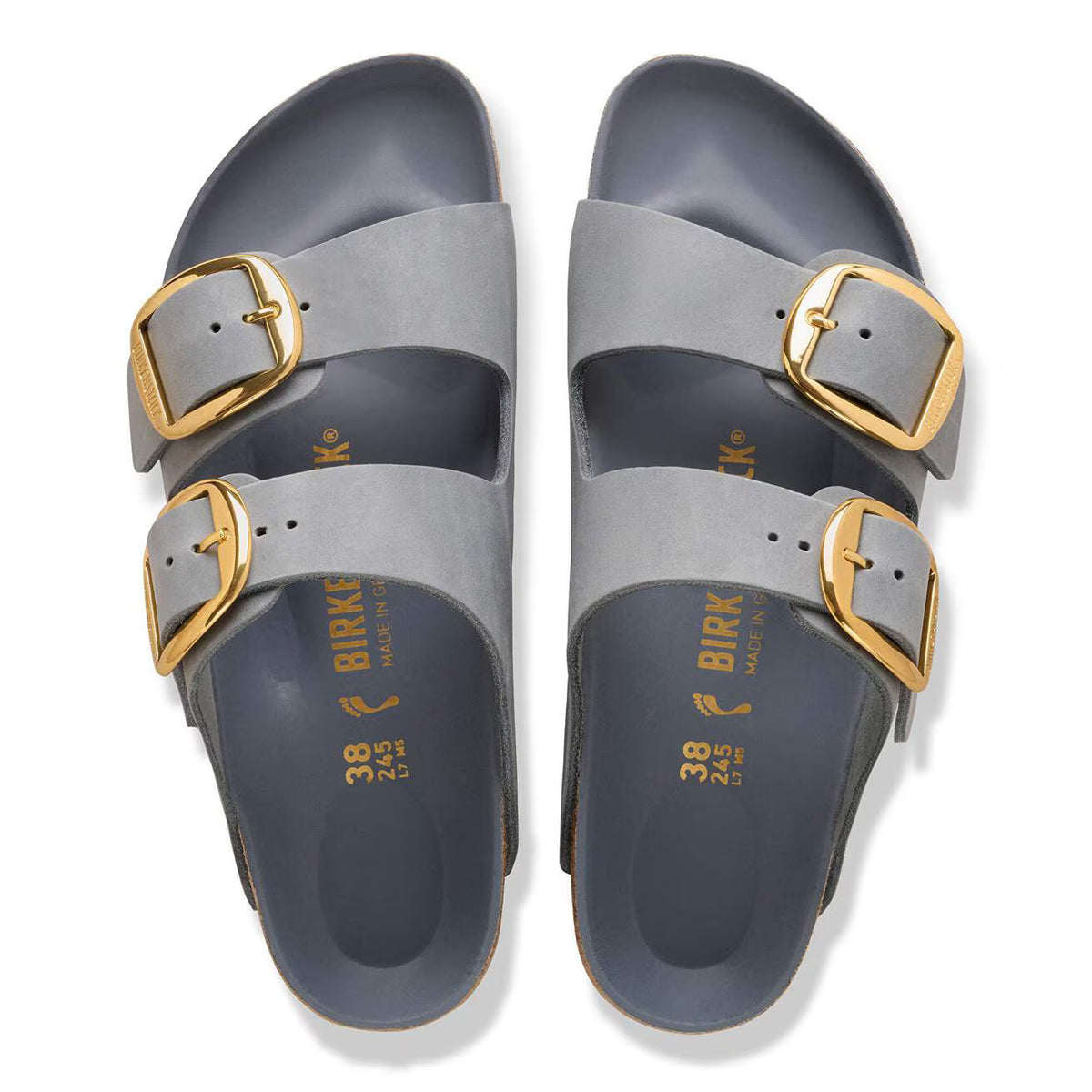 BIRKENSTOCK - Sandales ARIZONA - Grosse boucle - Cuir huilé - Basalt gray