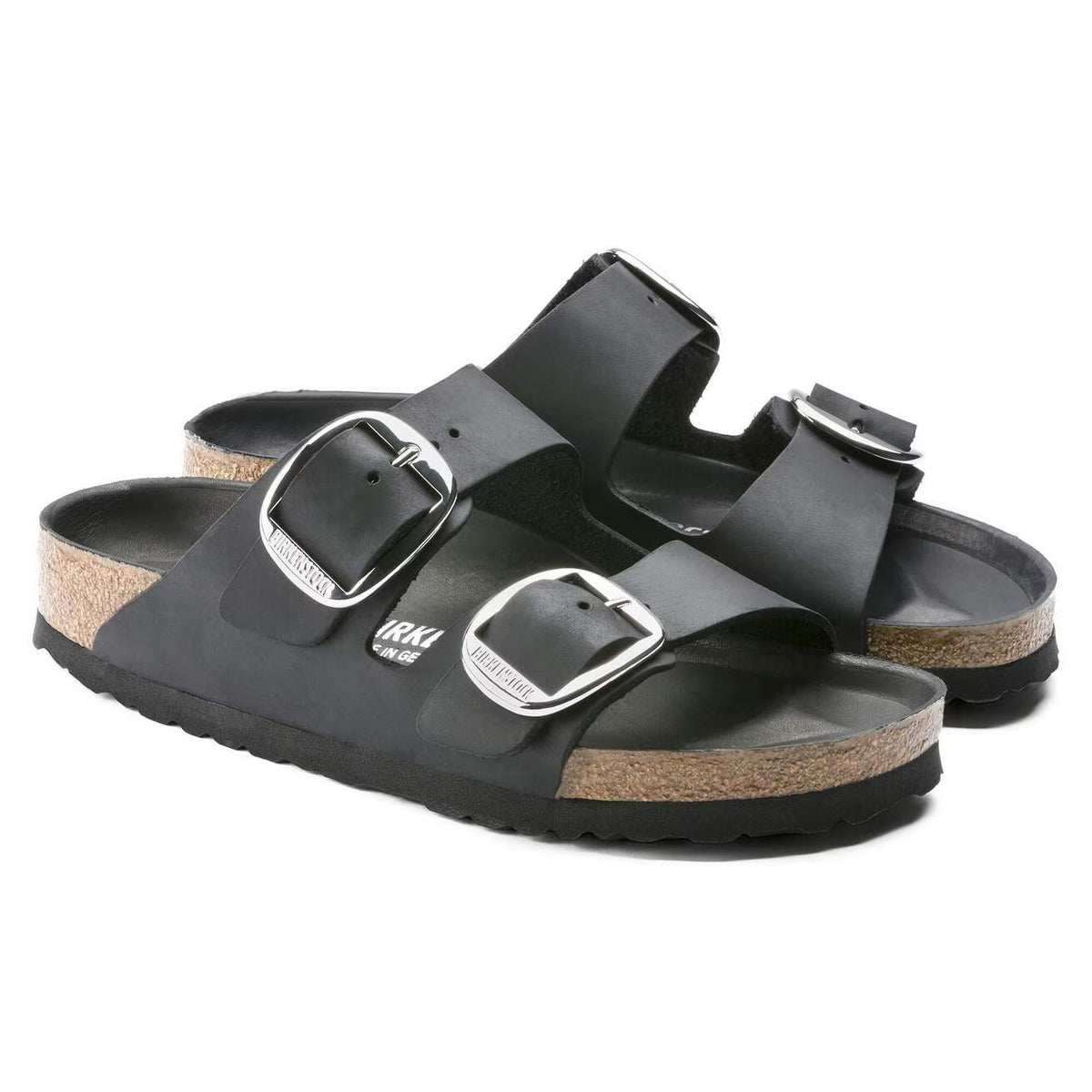 BIRKENSTOCK - Sandales ARIZONA - Grosse boucle - Cuir huilé - Noir