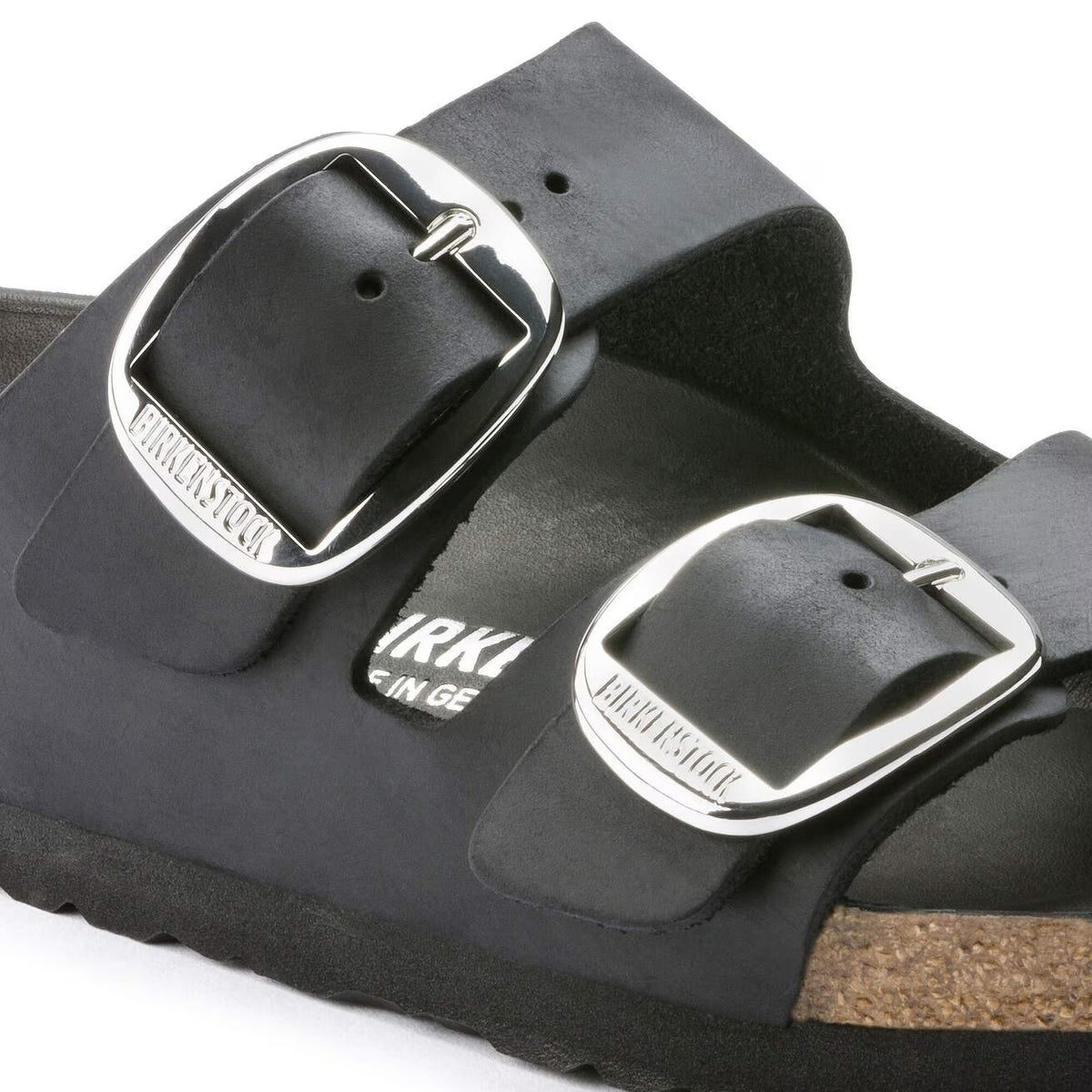 BIRKENSTOCK - Sandales ARIZONA - Grosse boucle - Cuir huilé - Noir