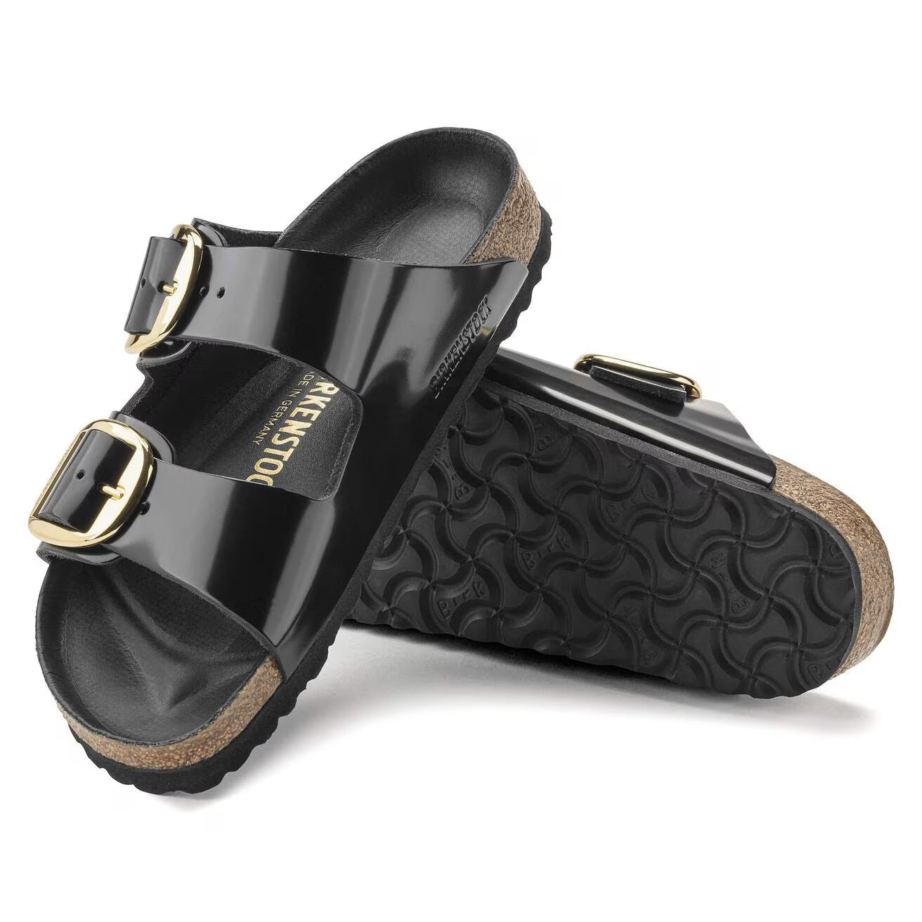 BIRKENSTOCK - Sandale ARIZONA - Grosse boucle argent - Cuir huilé - Noir