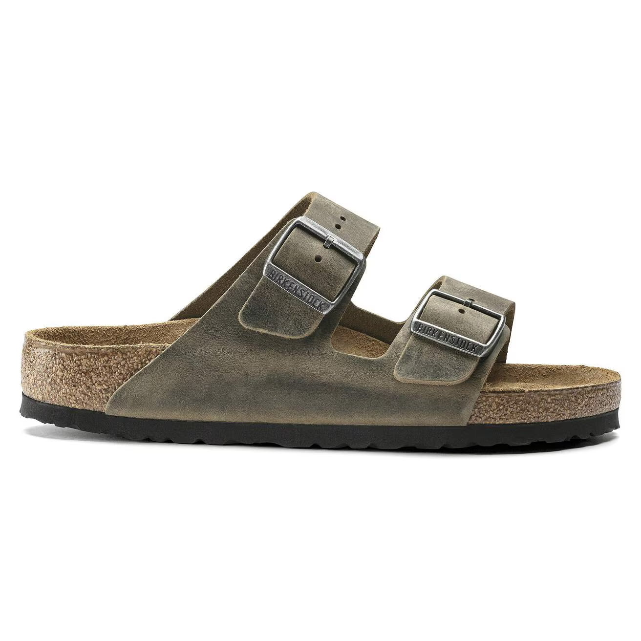 BIRKENSTOCK - Sandale ARIZONA - Lit de pied souple - Cuir huilé - Faded khaki