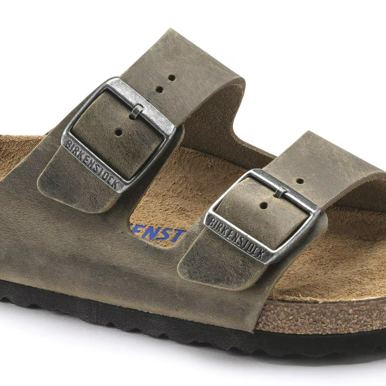 BIRKENSTOCK - Sandale ARIZONA - Lit de pied souple - Cuir huilé - Faded khaki