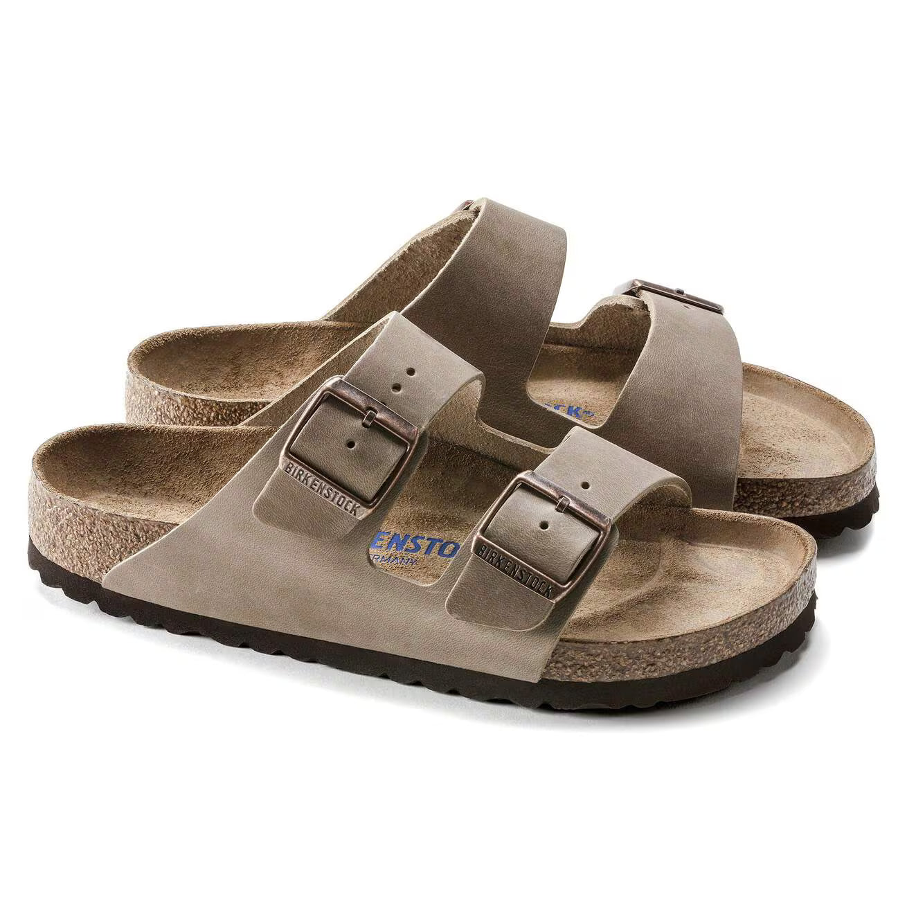 BIRKENSTOCK - Sandale ARIZONA - Lit de pied souple - Cuir huilé - Tobacco