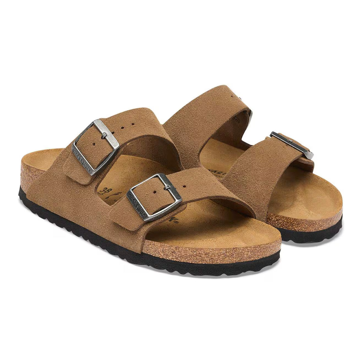 BIRKENSTOCK - Sandales ARIZONA - Suédé - Lit de pied souple - Dark tea