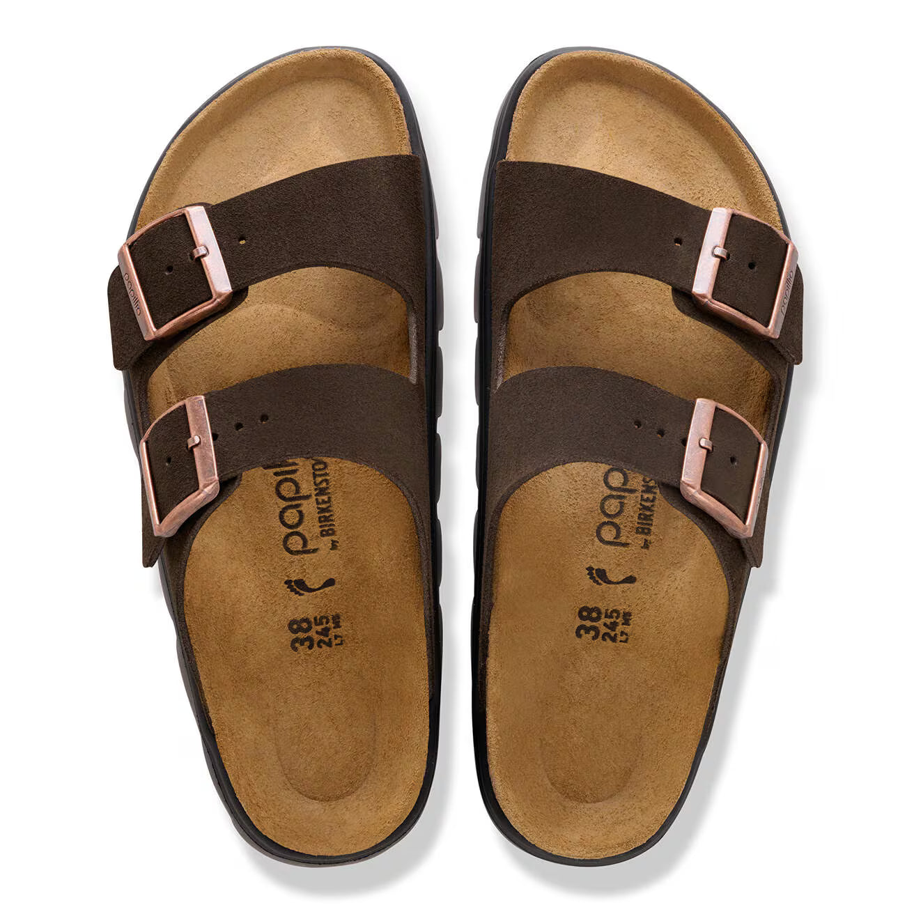 BIRKENSTOCK - Sandale ARIZONA Suède - Lit de pied souple - Mocca