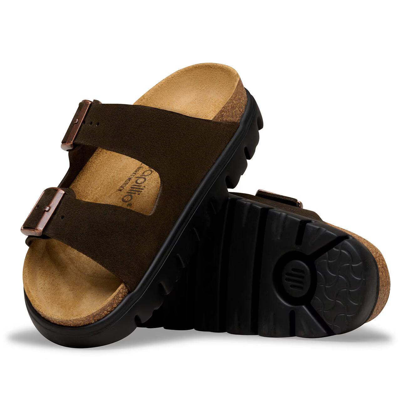 BIRKENSTOCK - Sandale ARIZONA Suède - Lit de pied souple - Mocca