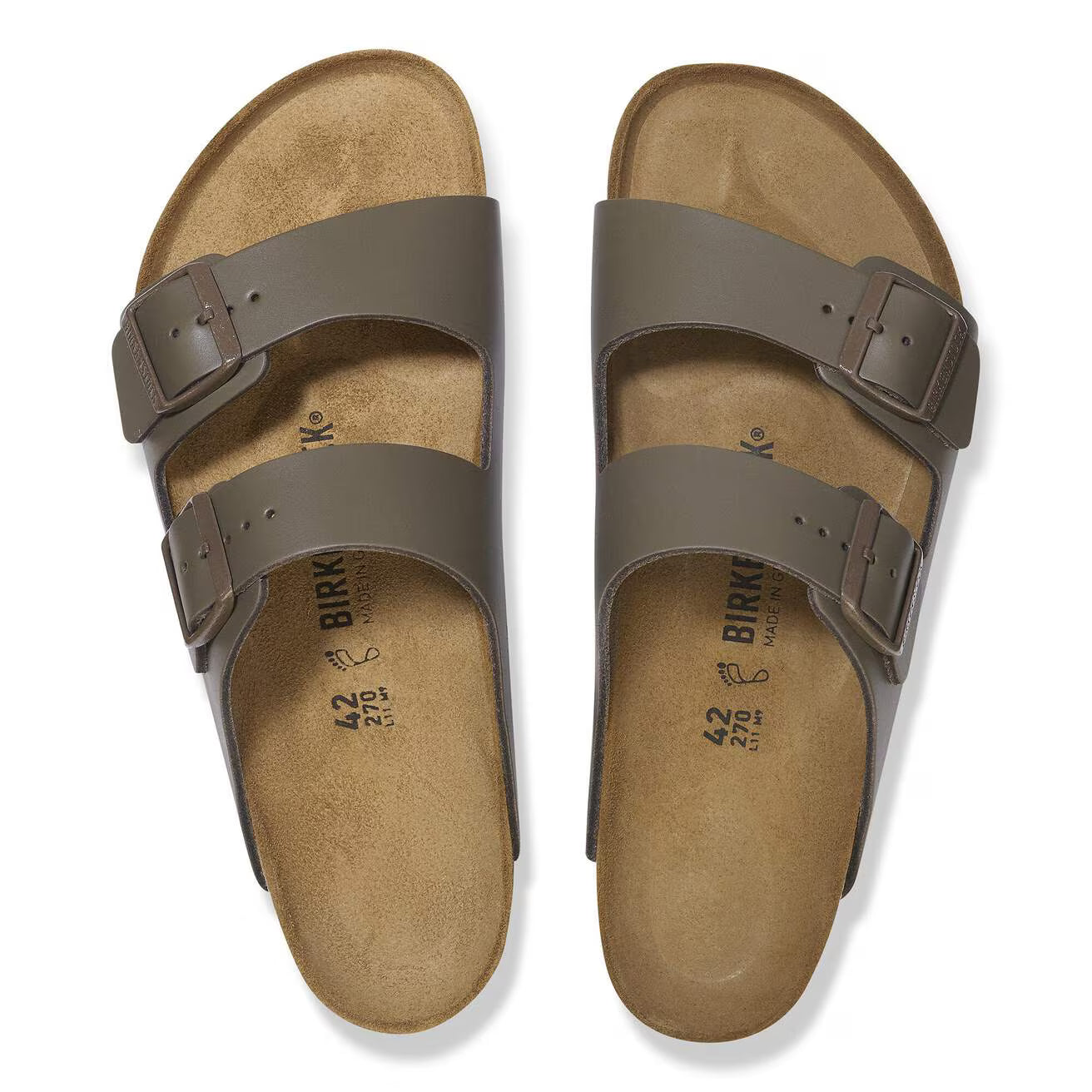 BIRKENSTOCK - Sandale ARIZONA Suède - Concrete grey