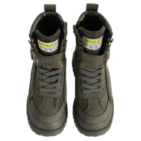BUFFALO - Sneakers montantes fourées ASPHA COM1 - Kaki