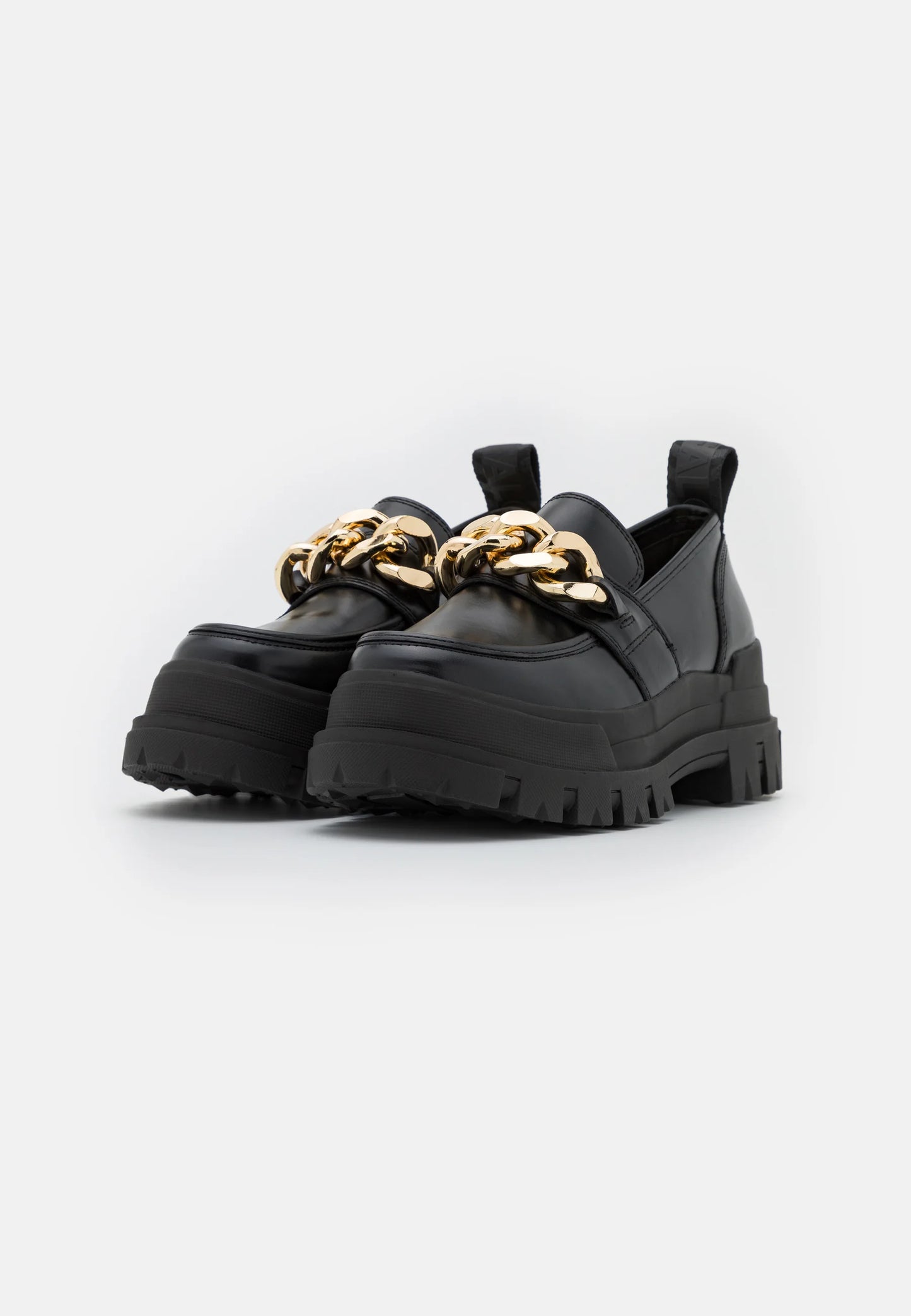 BUFFALO - Mocassins ASPHA LOAFER - Chaîne - Noir