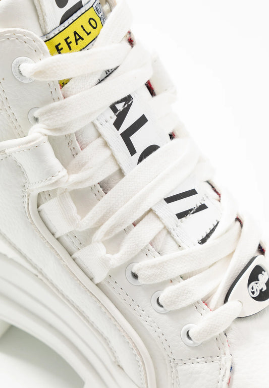 BUFFALO - Sneakers plateformes ASPHA MID - Blanc
