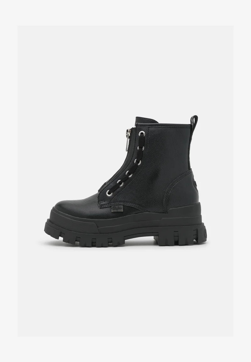 BUFFALO - Bottines plateformes ASPHA ZIP - Noir