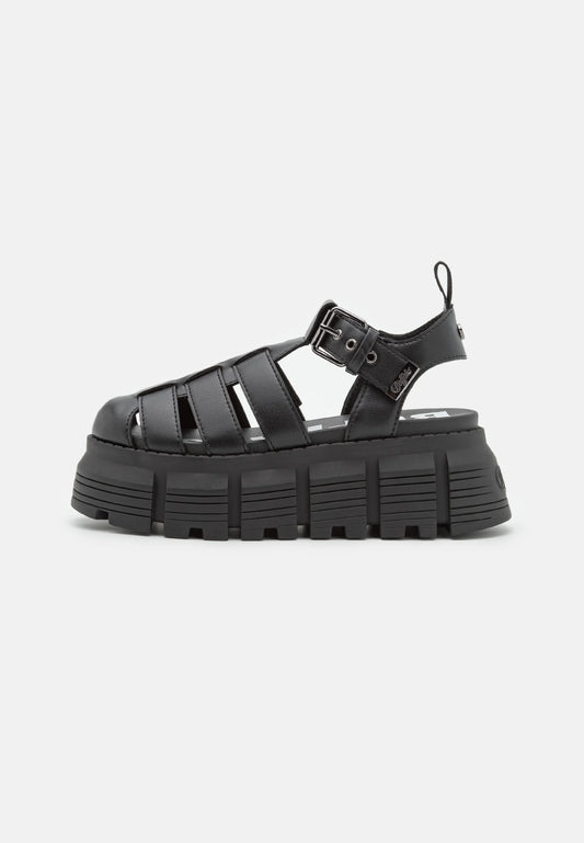 BUFFALO - Sandales plateformes AVA FISHER - Noir