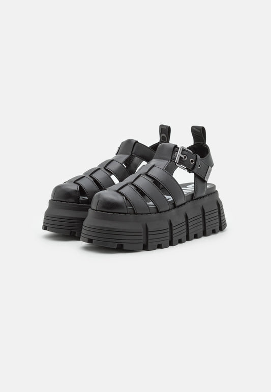 BUFFALO - Sandales plateformes AVA FISHER - Noir