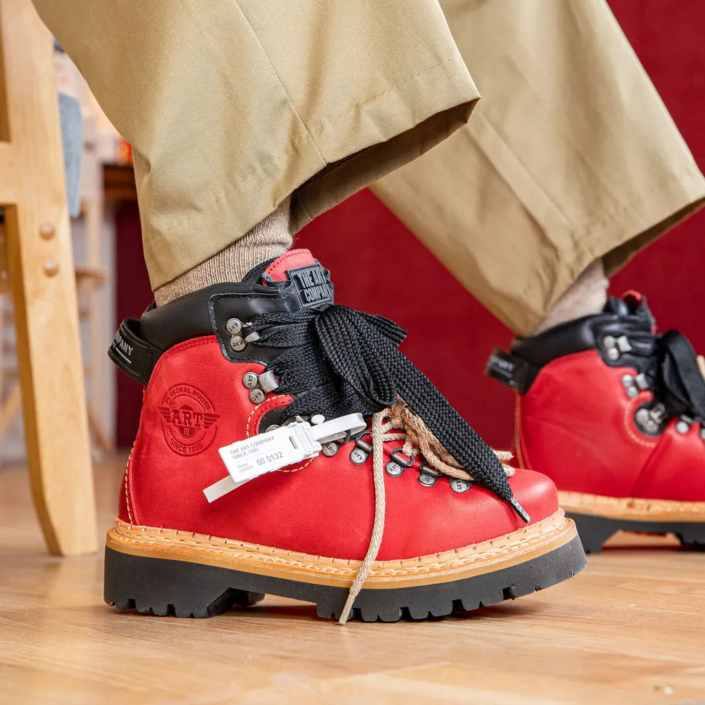 ART COMPANY - Botte Air Alpine - Cuir - Rouge
