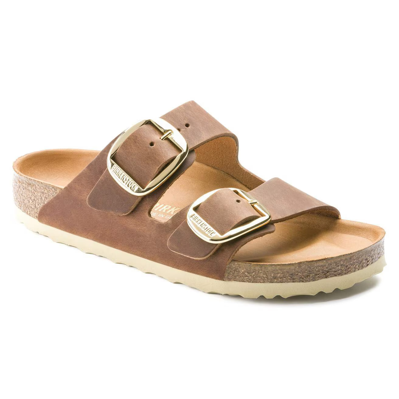 BIRKENSTOCK - Sandale ARIZONA - Grosse boucle - Cuir huilé - Cognac
