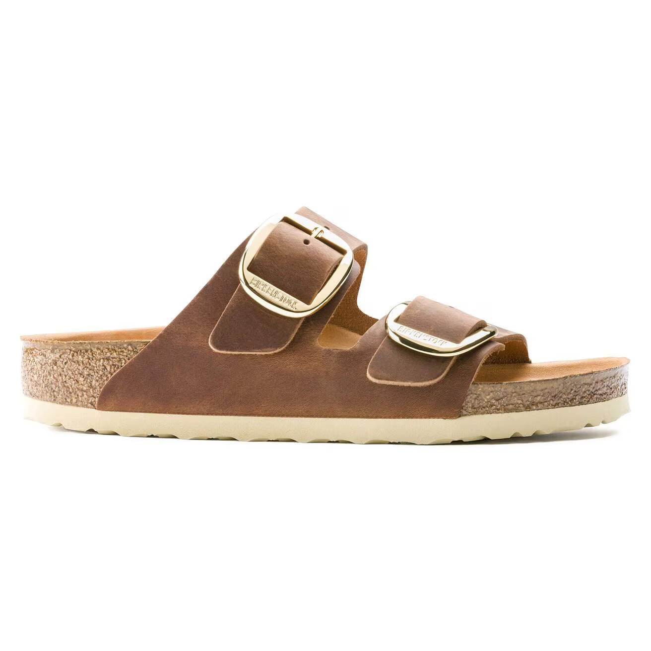 BIRKENSTOCK - Sandale ARIZONA - Grosse boucle - Cuir huilé - Cognac