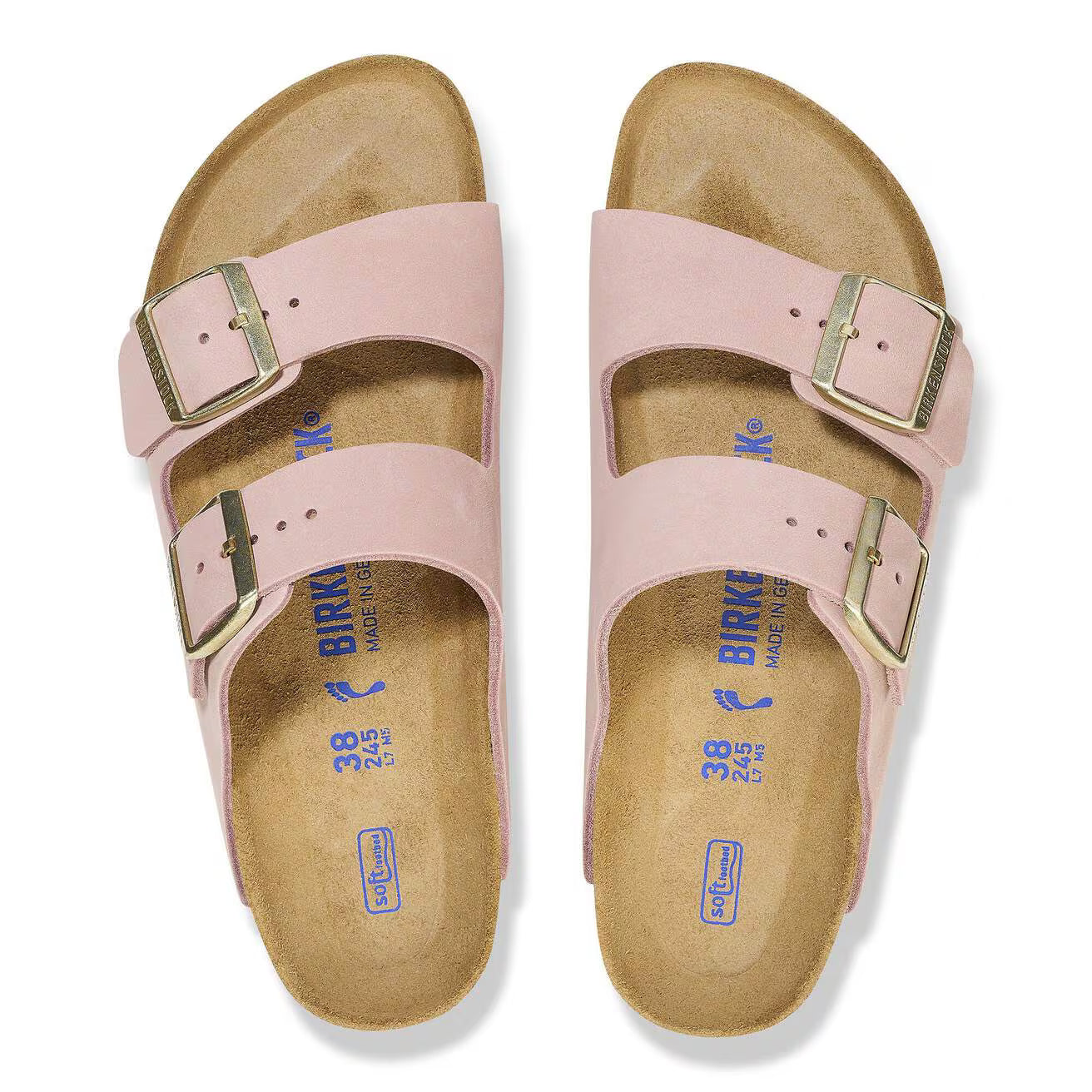 BIRKENSTOCK - Sandale ARIZONA - Nubuck - Rose pâle