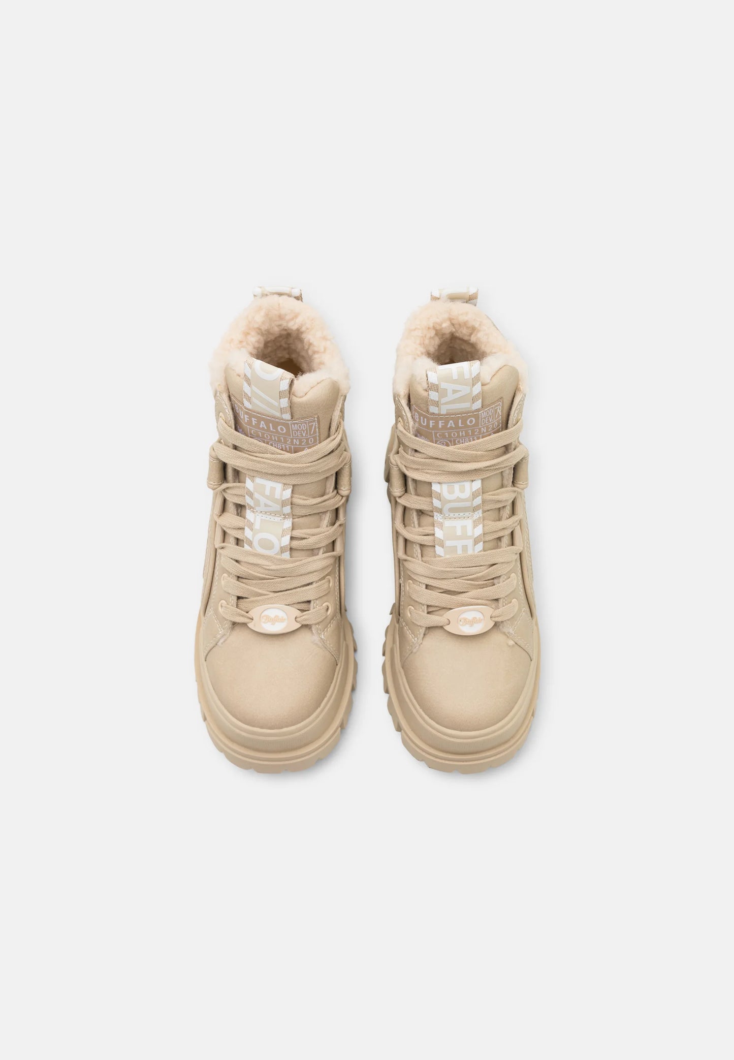 BUFFALO - Bottines plateformes ASPHA COM MID WARM - Vegan - Beige