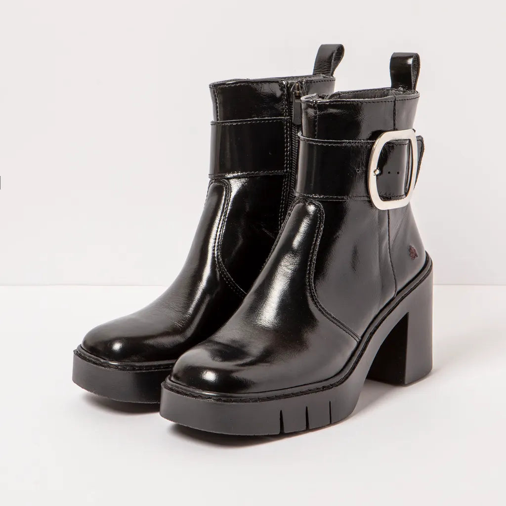 ART COMPANY - Bottine Berna - Cuir brillant - Noir