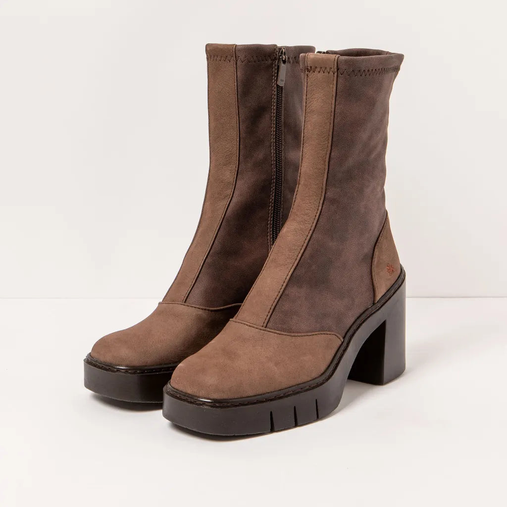 ART COMPANY - Bottine Berna - Nubuck - Marron
