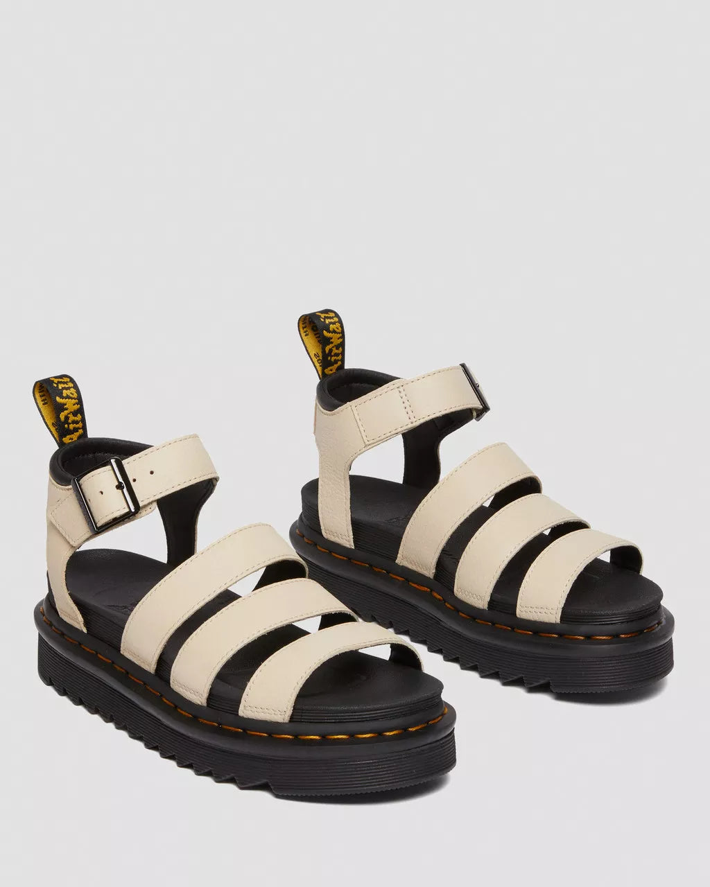 DR. MARTENS - Sandales BLAIRE - Cuir Pisa - Beige