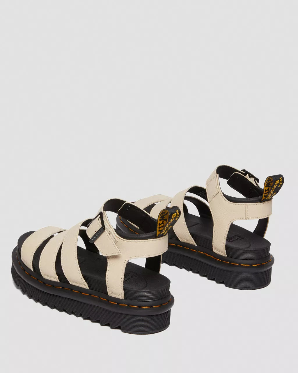 DR. MARTENS - Sandales BLAIRE - Cuir Pisa - Beige