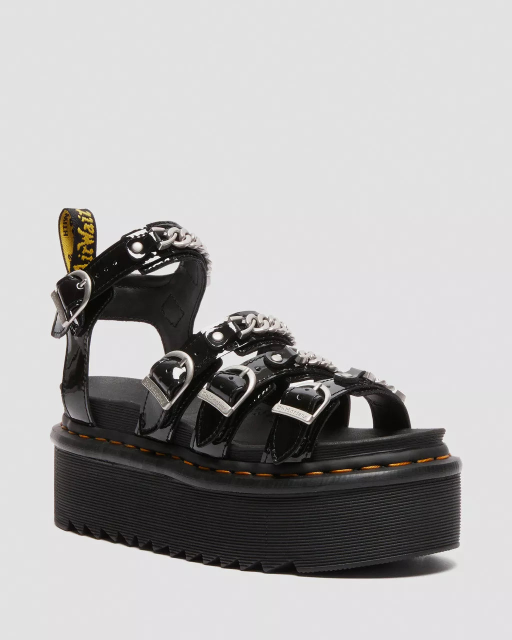 DR. MARTENS - Sandales BLAIRE II QUAD - Noir verni