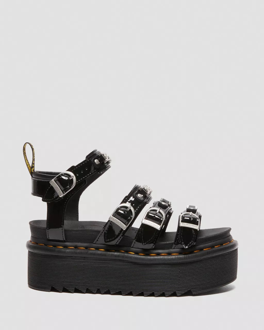 DR. MARTENS - Sandales BLAIRE II QUAD - Noir verni