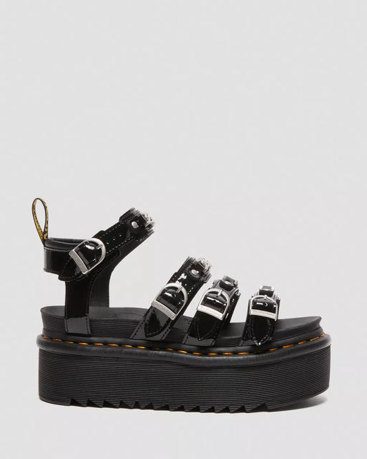 DR. MARTENS - Sandales BLAIRE II QUAD - Noir verni