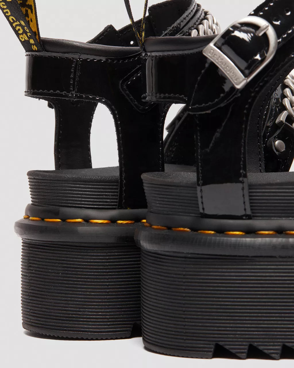DR. MARTENS - Sandales BLAIRE II QUAD - Noir verni