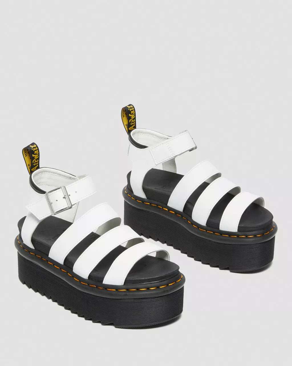 DR. MARTENS - Sandales BLAIRE QUAD - Cuir hydro - Blanc