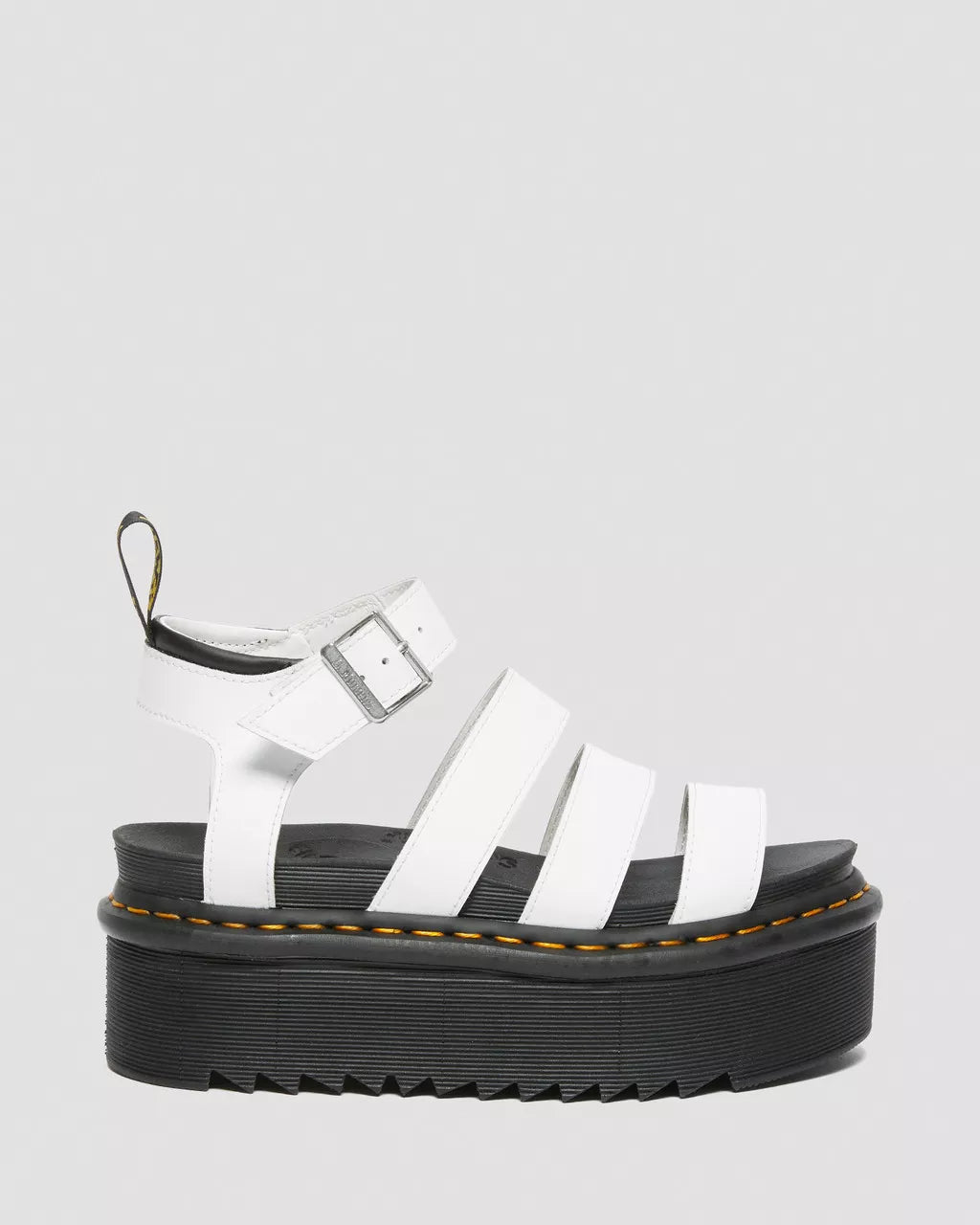 DR. MARTENS - Sandales BLAIRE QUAD - Cuir hydro - Blanc