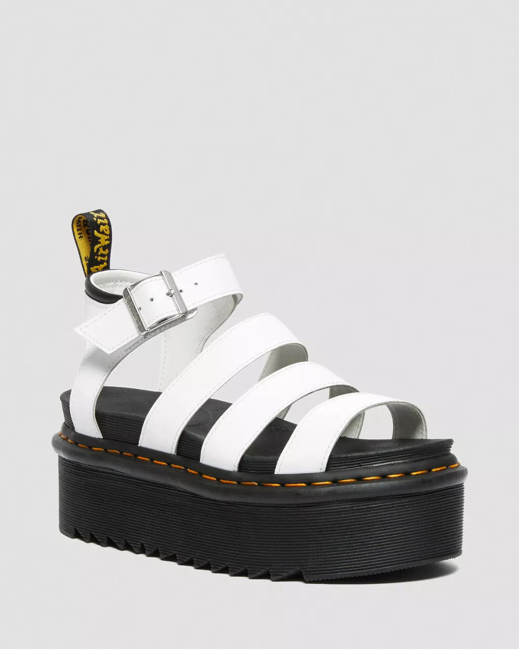 DR. MARTENS - Sandales BLAIRE QUAD - Cuir hydro - Blanc