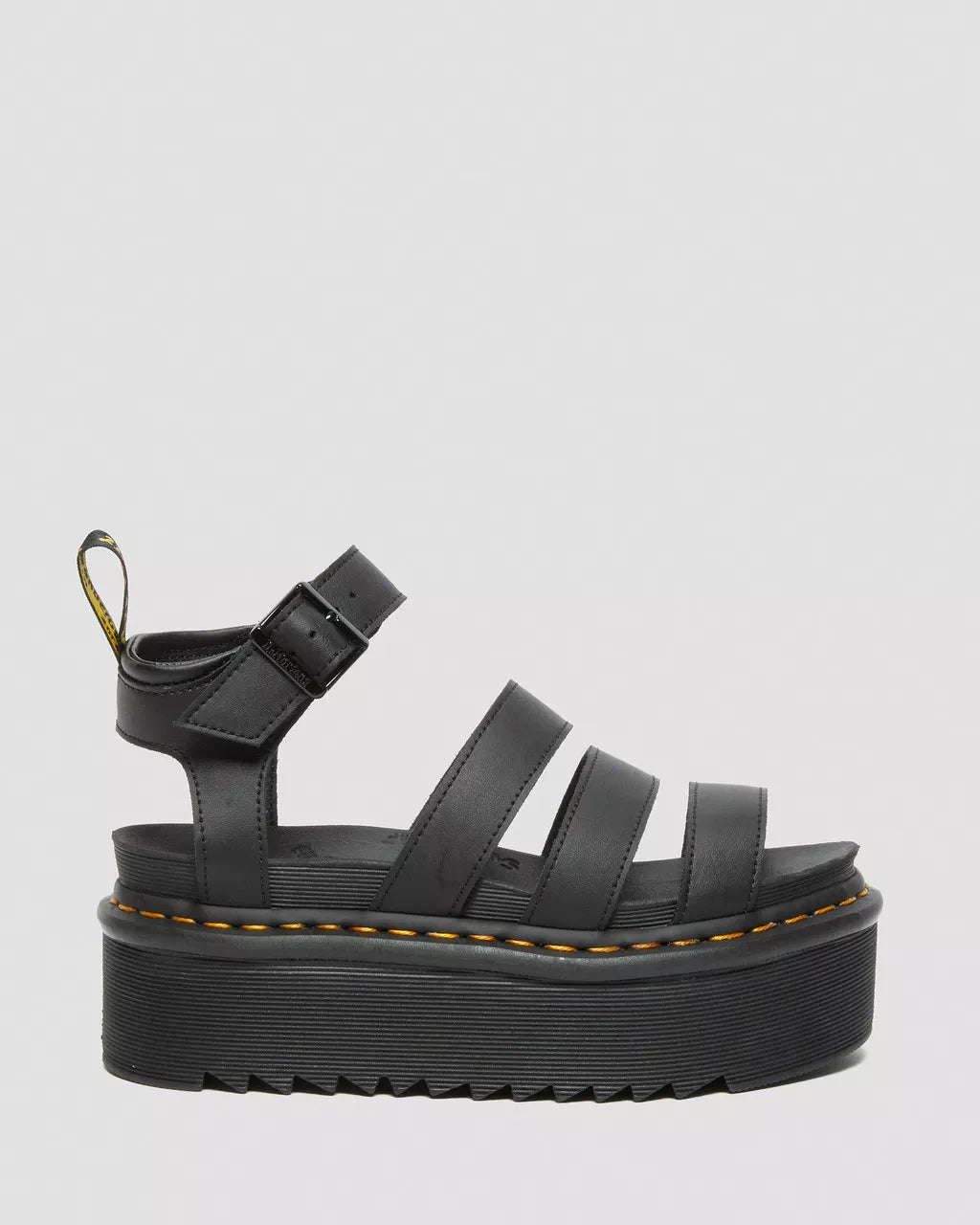 DR. MARTENS - Sandales BLAIRE QUAD - Cuir hydro - Noir