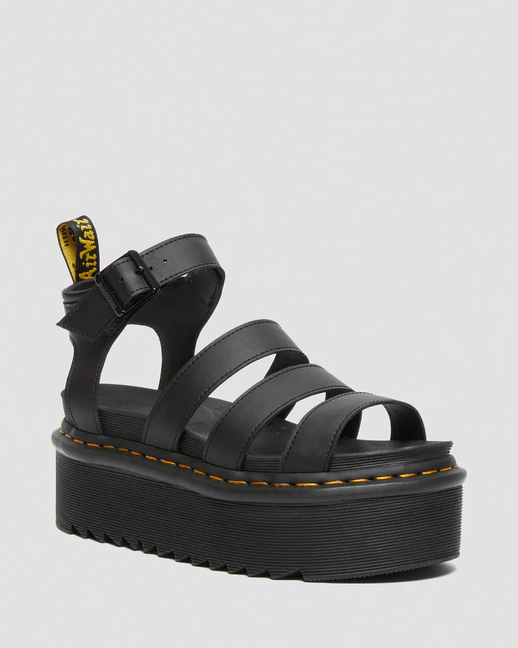 DR. MARTENS - Sandales BLAIRE QUAD - Cuir hydro - Noir