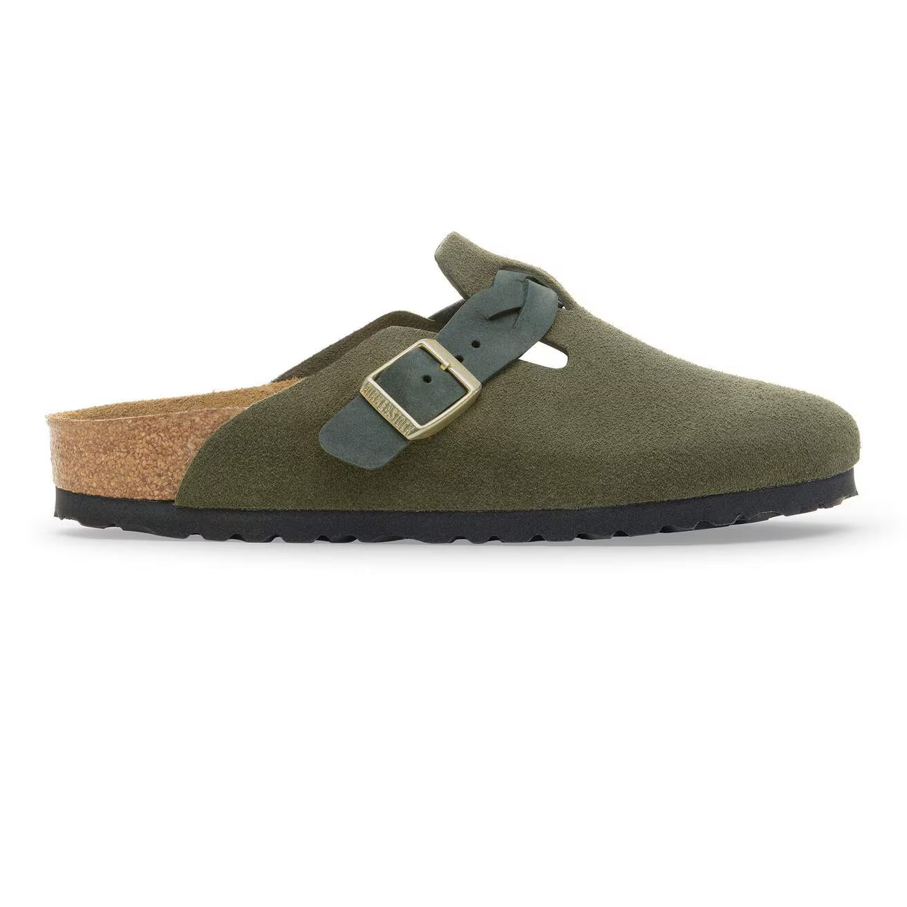 BIRKENSTOCK - Mule BOSTON BRAIDED - Suède - Thyme