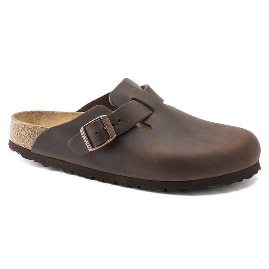 BIRKENSTOCK - Mule BOSTON - Cuir huilé - Habana