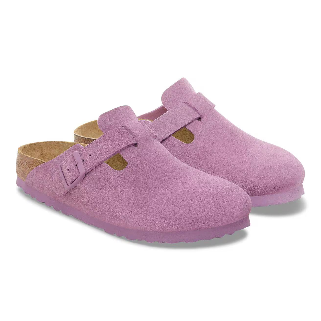 BIRKENSTOCK - Mule BOSTON - Suède - Mauve