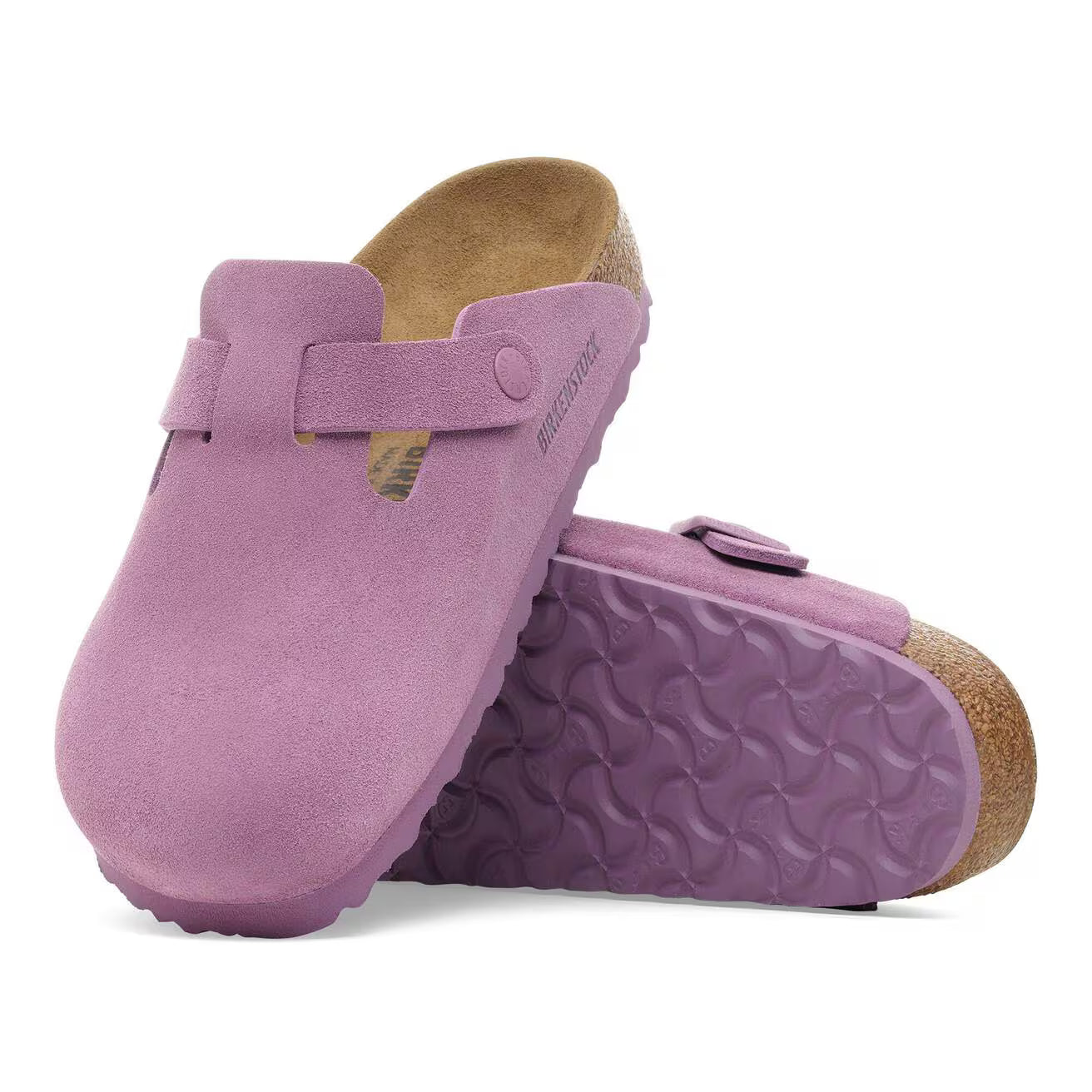 BIRKENSTOCK - Mule BOSTON - Suède - Mauve