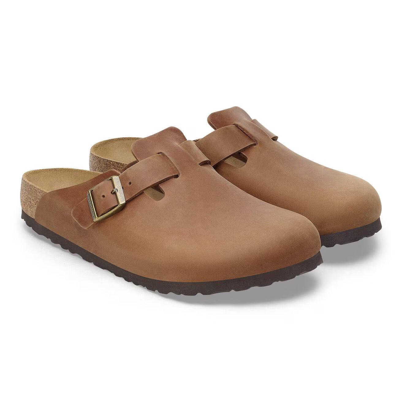 BIRKENSTOCK - Mule BOSTON - Cuir huilé - Cognac