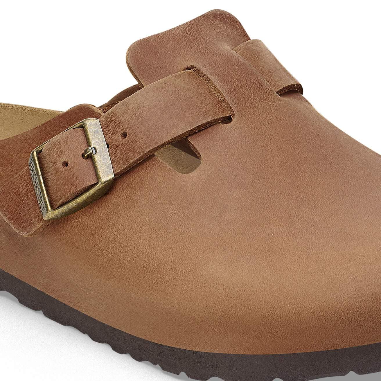 BIRKENSTOCK - Mule BOSTON - Cuir huilé - Cognac