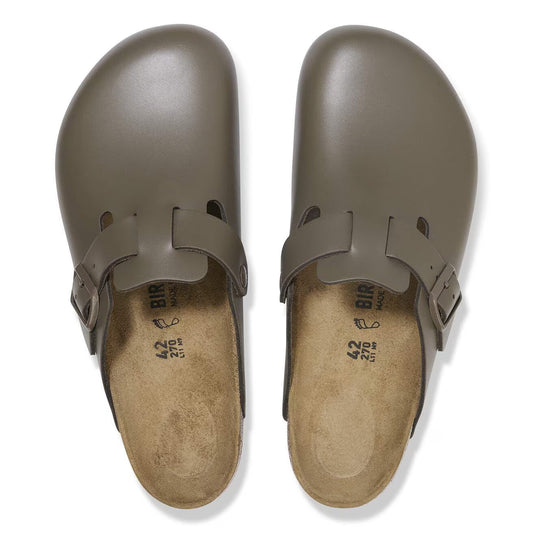 BIRKENSTOCK - Mule BOSTON - Cuir naturel - Concrete gray