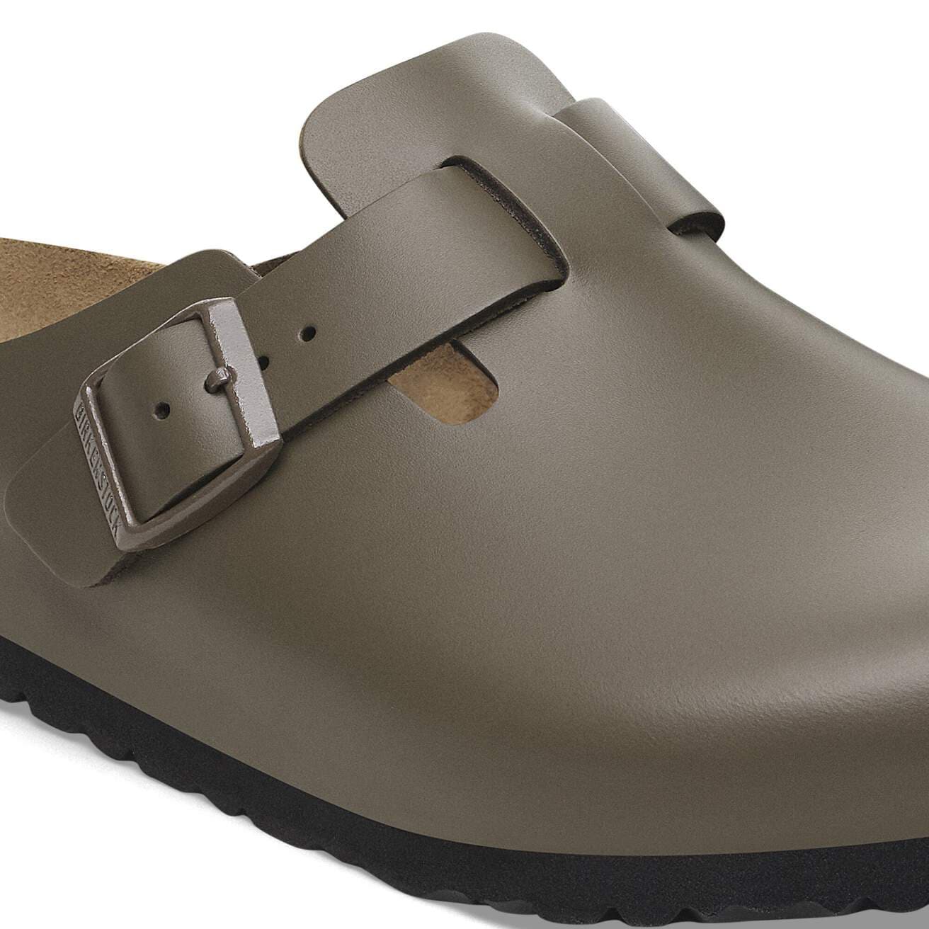 BIRKENSTOCK - Mule BOSTON - Cuir naturel - Concrete gray