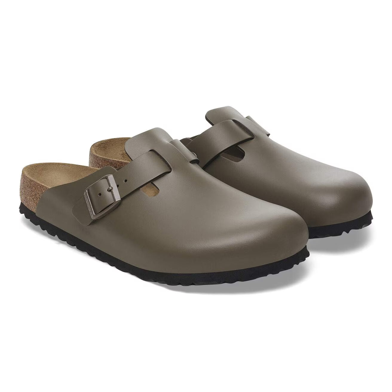 BIRKENSTOCK - Mule BOSTON - Cuir naturel - Concrete gray