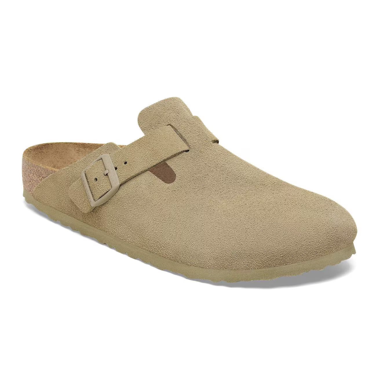 BIRKENSTOCK - Mule BOSTON - Suède - Faded khaki