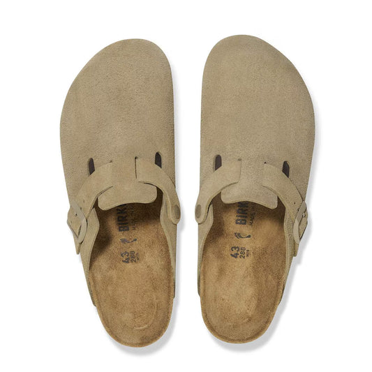 BIRKENSTOCK - Mule BOSTON - Suède - Faded khaki