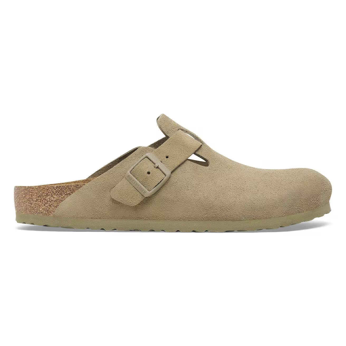 BIRKENSTOCK - Mule BOSTON - Suède - Faded khaki